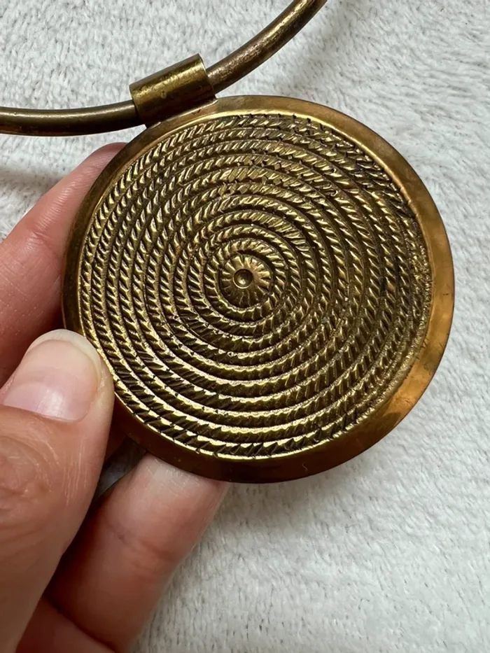 Collier ras de cou doré style torque Ethnique y2k Boho trending - photo numéro 5