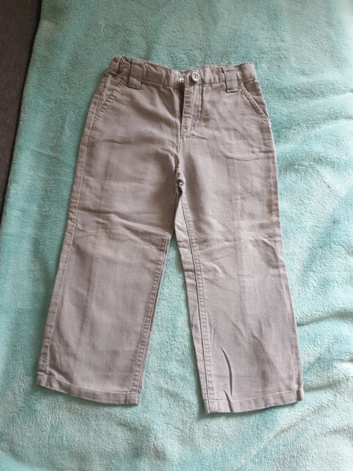 pantalon en toile gris 3 ans
