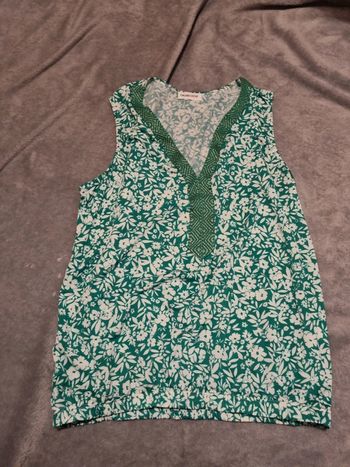 Débardeur à fleur vert