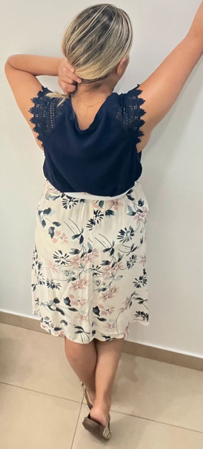 🌸Jupe légère  mbyM fleurie bicolore – Taille L - photo numéro 5