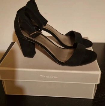 Sandales noires à talons