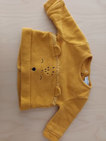 Pull lion jaune Vertbaudet 3 mois