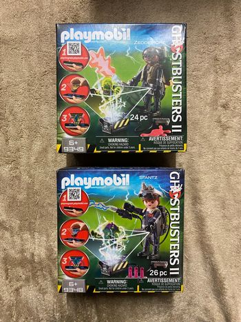 Lot de 2 Playmobil 9348 / 9349 Ghostbuster Stantz et Zeddemore