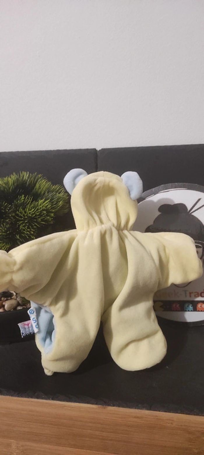 doudou reversible ours lapin sucre d orge jaune vert bleu où est tu je suis là cache cache - photo numéro 2