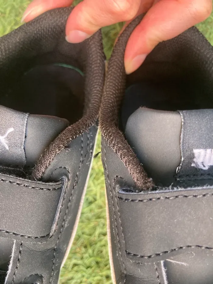 Puma baskets à scratch noir et blanche taille 33 mixte garçon fille - photo numéro 3