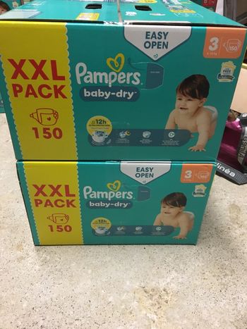 Xxl pack couches Pampers baby dry taille 3