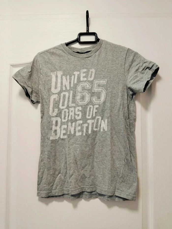 T-shirt mc gris Benetton 14 ans - photo numéro 2