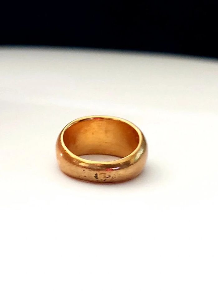 bague jonc en plaqué or vintage taille 55 - photo numéro 3
