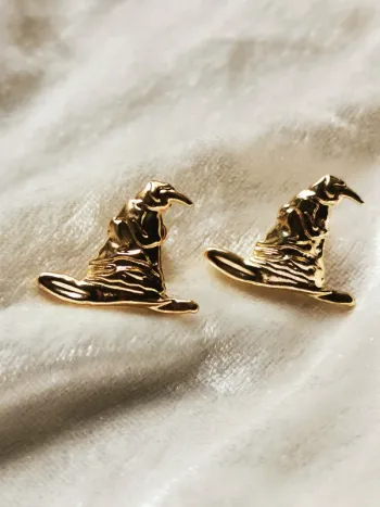 Paires de boucles d'oreilles Choixpeau dorées