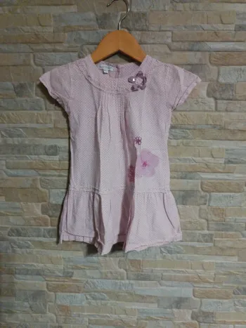 Robe rose à pois In Extenso 18M