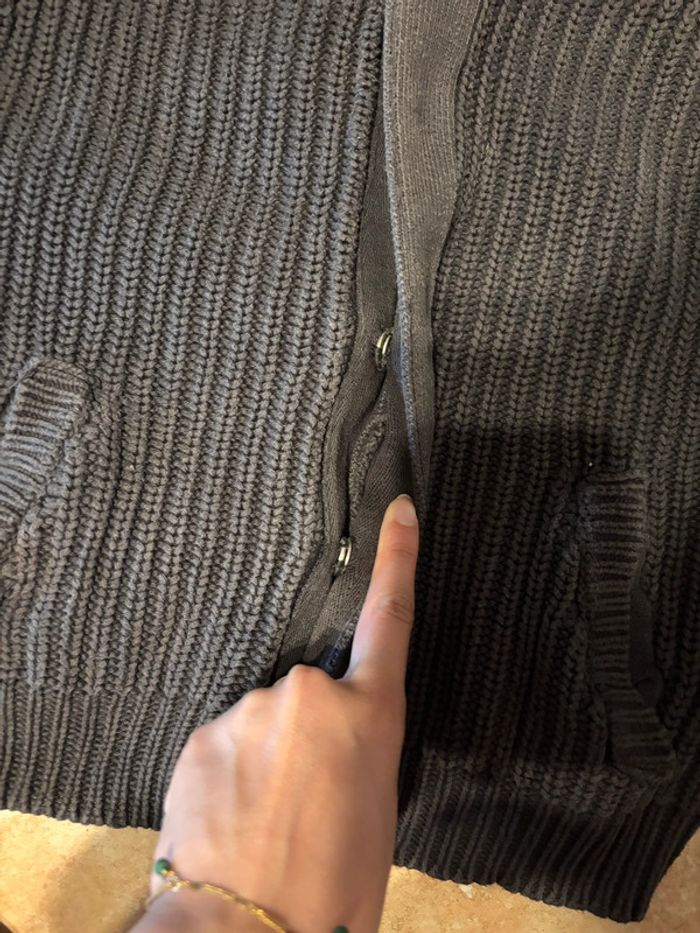 Pull gilet zip tape à l’œil - photo numéro 3