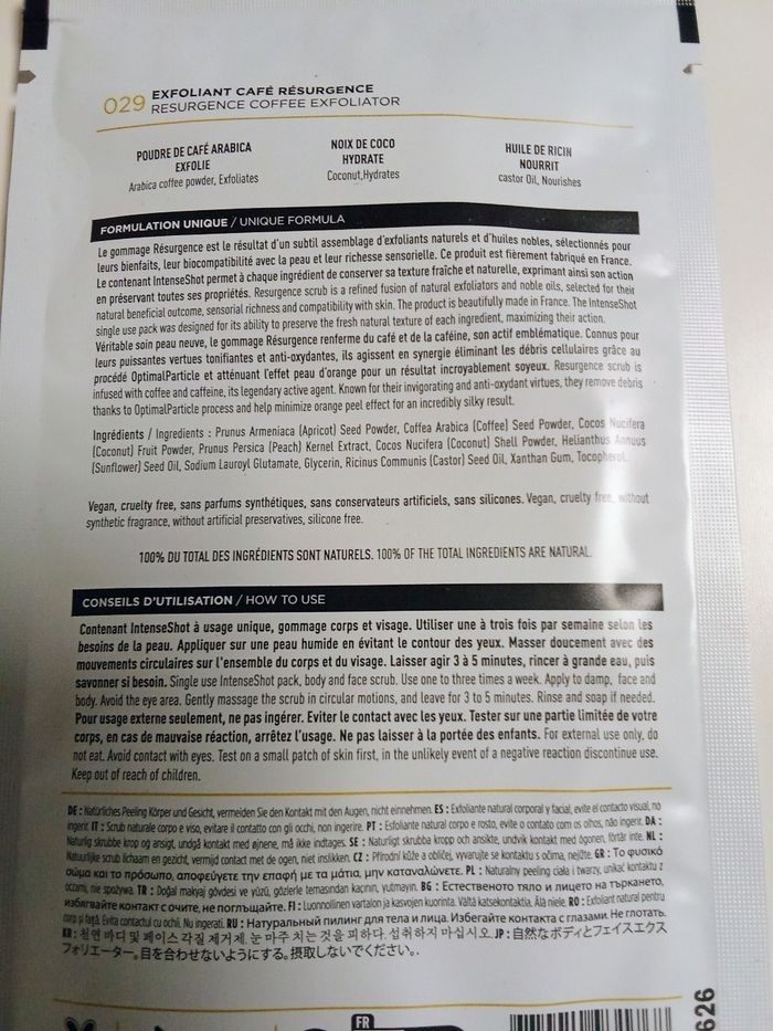 Exfoliant Café Résurgence 029 - Terre de Mars (20g) - NEUF - photo numéro 4