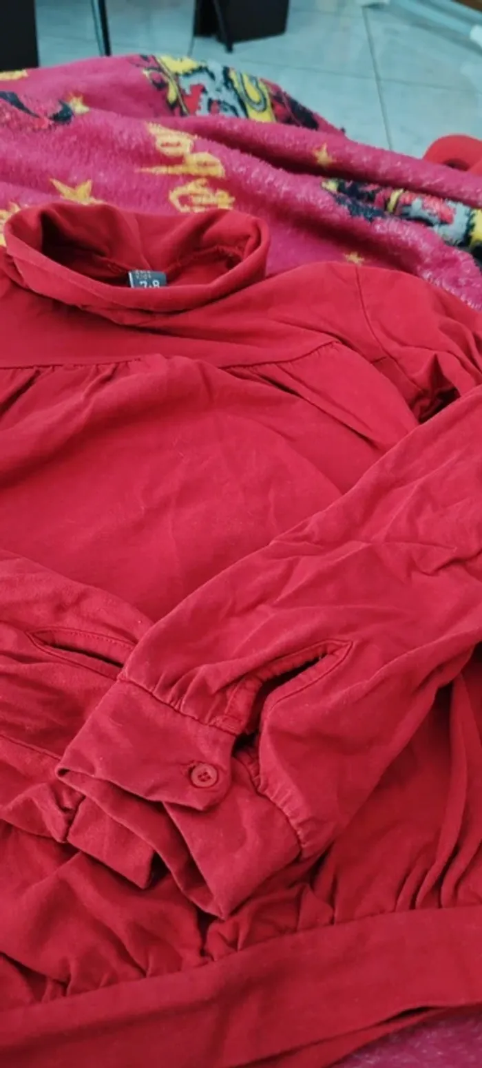 Col roulé rouge 7/8 ans - photo numéro 2