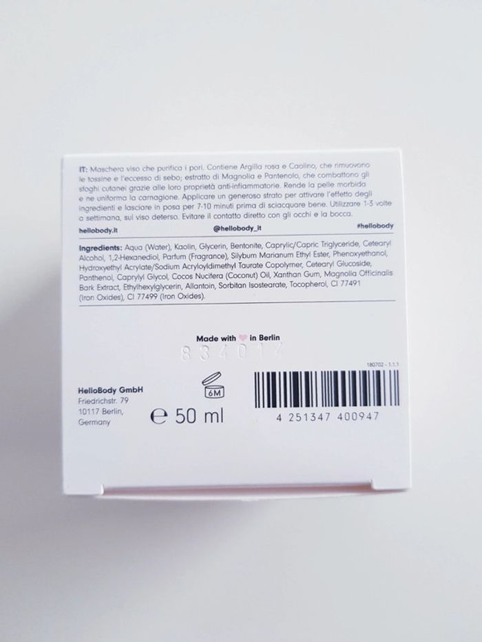 HelloBody - Coco Wow - Masque à l'argile rose matifiant - Neuf dans son emballage d'origine ! - photo numéro 5