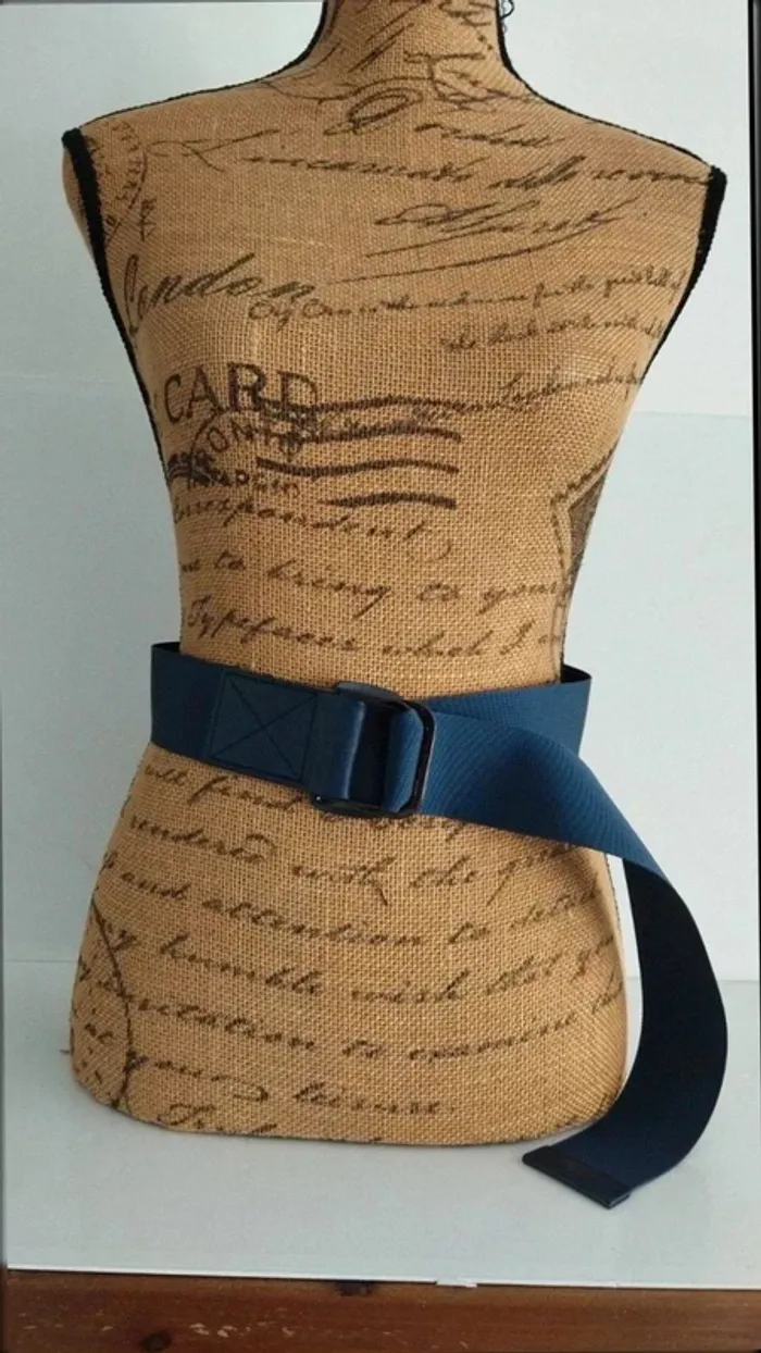 Ceinture ajustable bleu marine synthétique femme 110 cm - photo numéro 3