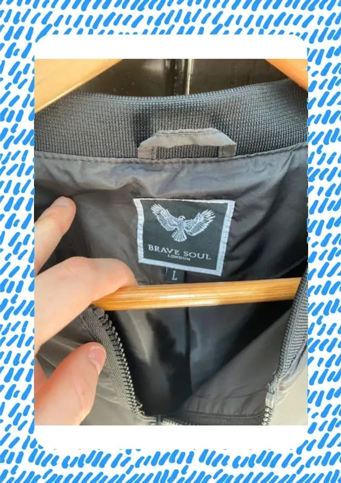 Blouson bomber Brave soul L noir - photo numéro 2