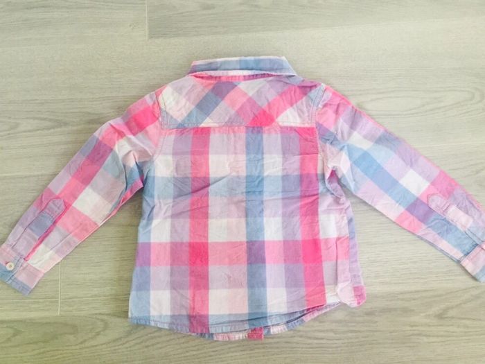 Chemise à carreaux fille 3 ans bûcheron rose - photo numéro 6