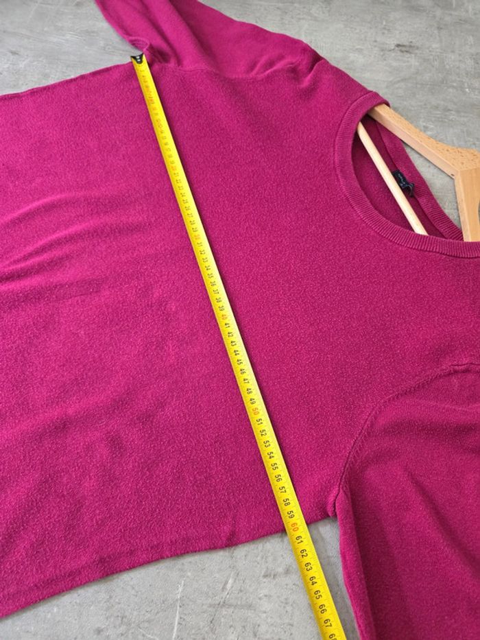 pull tommy hilfiger col rond femme xxl rose framboise oversize chic - photo numéro 5