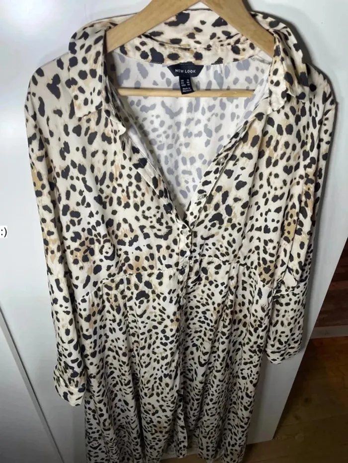 Robe longue femme léopard taille 46 / new look - photo numéro 3