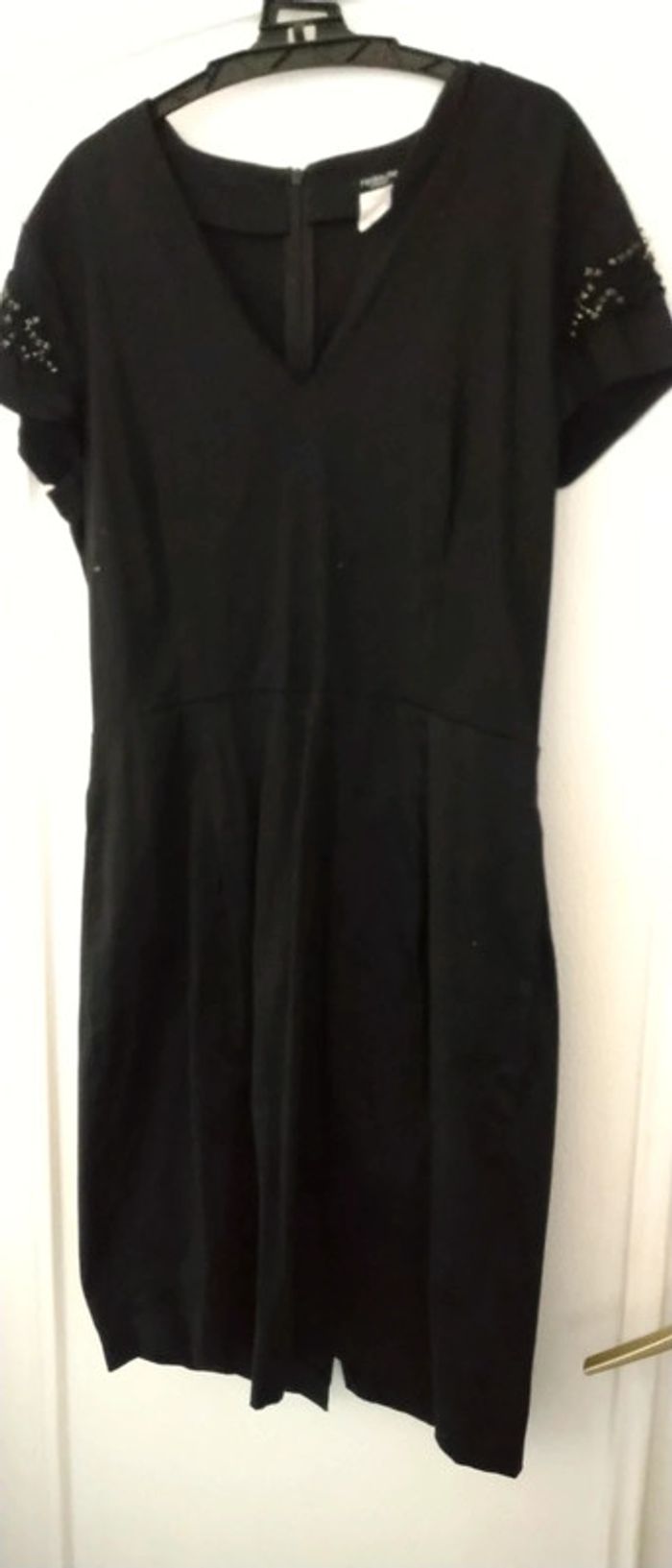 Robe de fêtes noire avec perles femme 44 la redoute