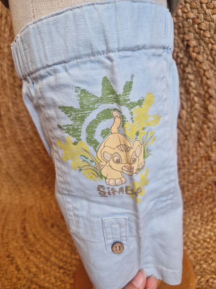 Neuf jolie ensemble polo kaki et short simba en lin disney 12 mois - photo numéro 5