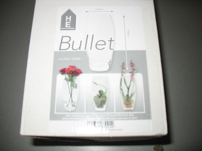 VASE TRANSPARENT EN VERRE "BULLET" - 29 cm - n°21 - photo numéro 4