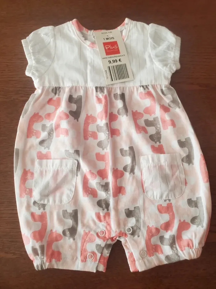 Tenue été fille 1 mois