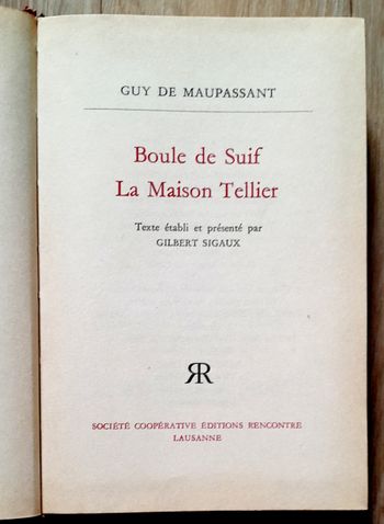 Maupassant - Boule de suif et La maison Tellier illustré