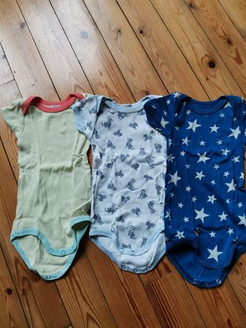 Lot de 3bodies manches courtes