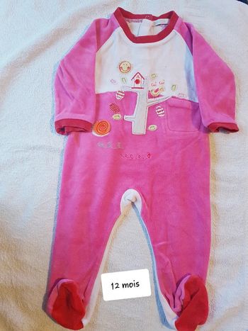 Pyjama velour absorba 12 mois