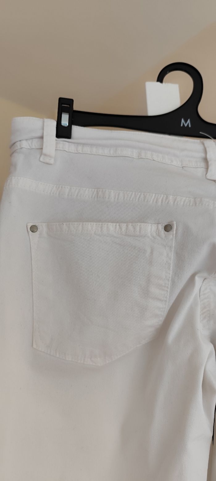 Pantalon femme taille 40 blanc - photo numéro 3