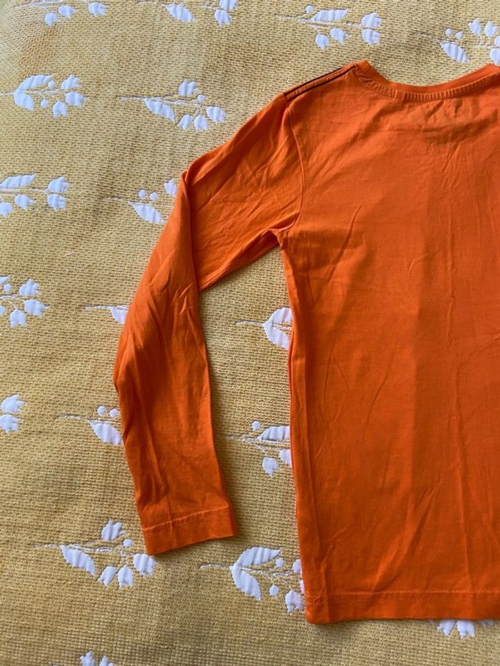 Tee-shirts here&there orange manches longues, col rond, taille 12 ans neuf - photo numéro 7