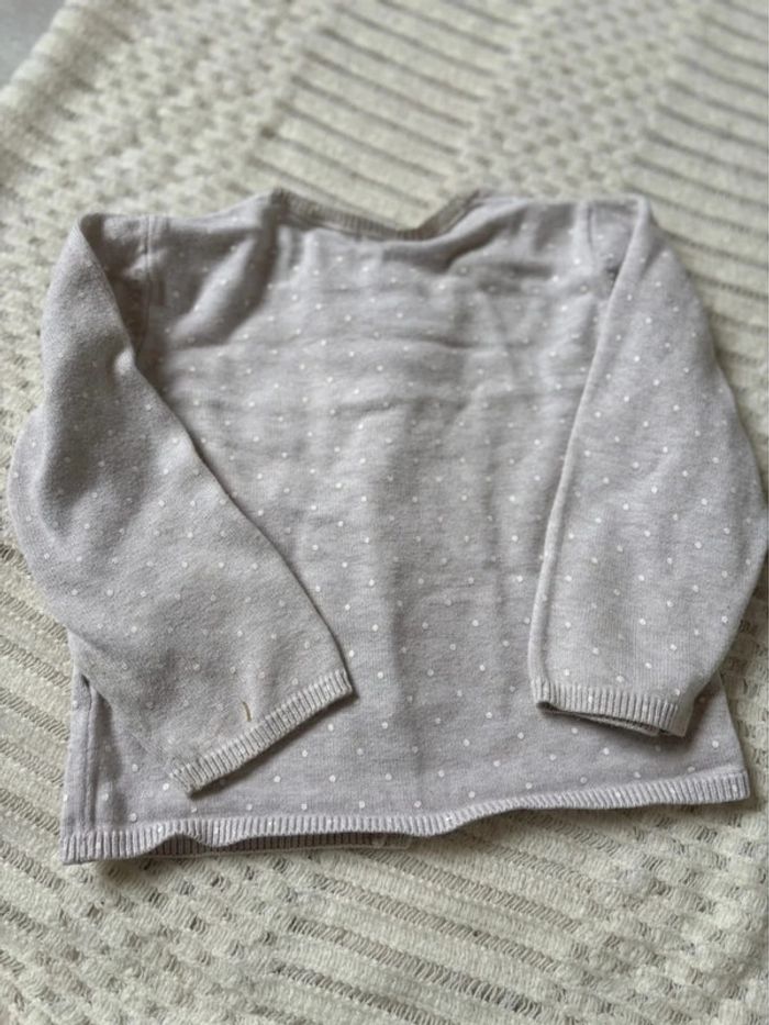 Cardigan fille beige 24 mois - photo numéro 4