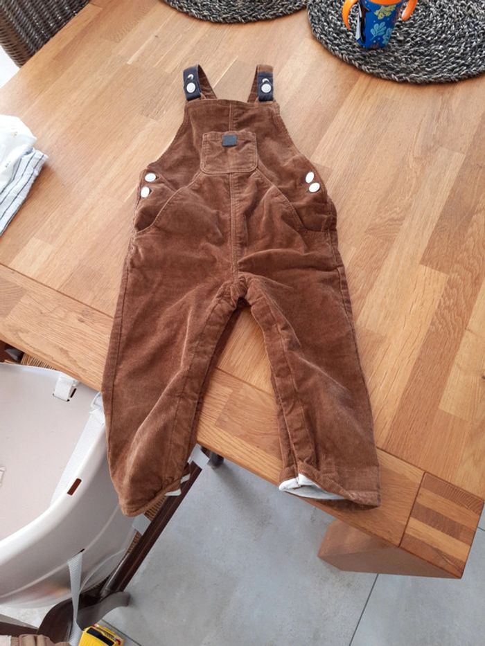 Salopette garçon velours cotelé