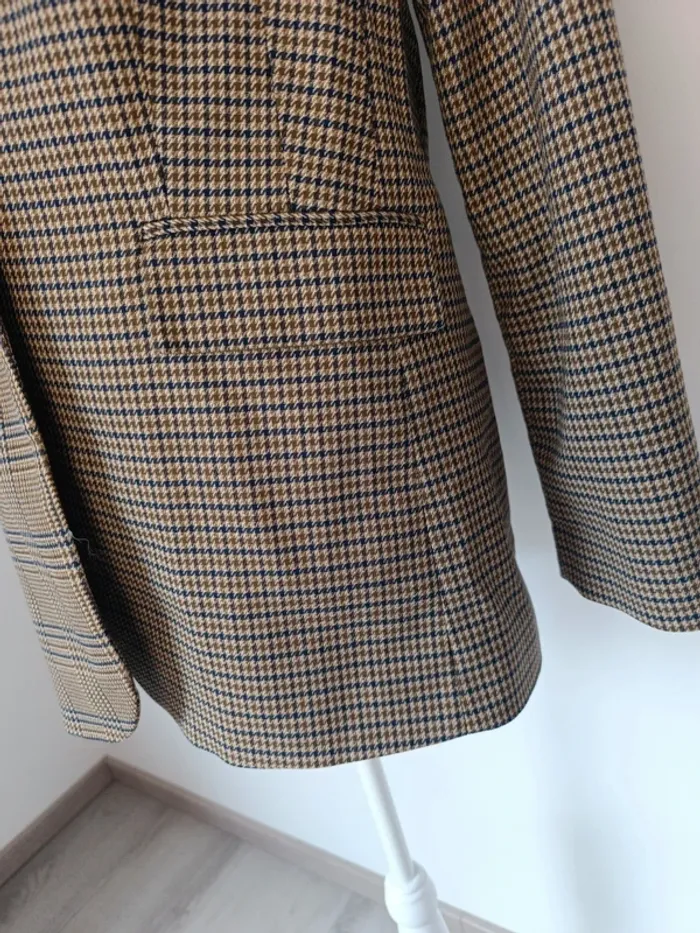 Blazer long à carreaux pied-de-poule – C&A – Taille 42 - photo numéro 5