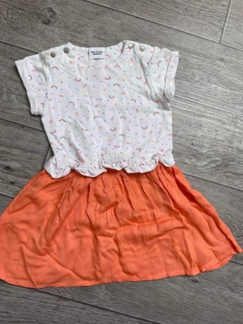 Robe TAO blanc et orange 18 mois