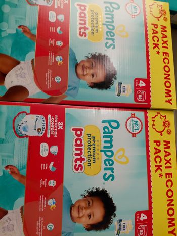 2 paquets pampers premium pants 
