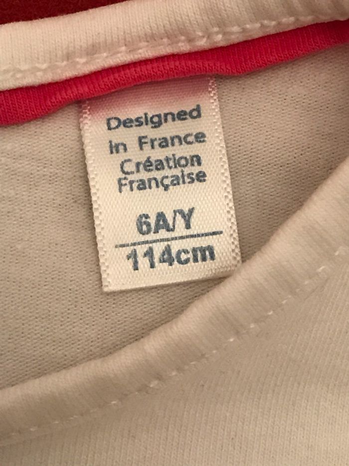 T-shirt manches longues blanc 6 Ans - photo numéro 4