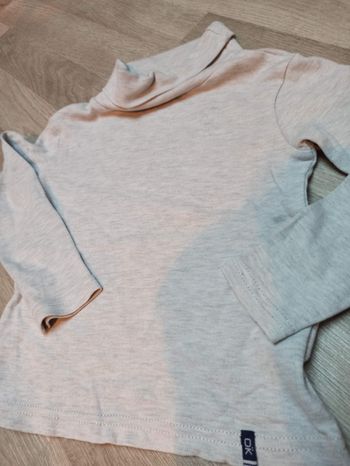 Sous pull Okaidi gris clair mixte