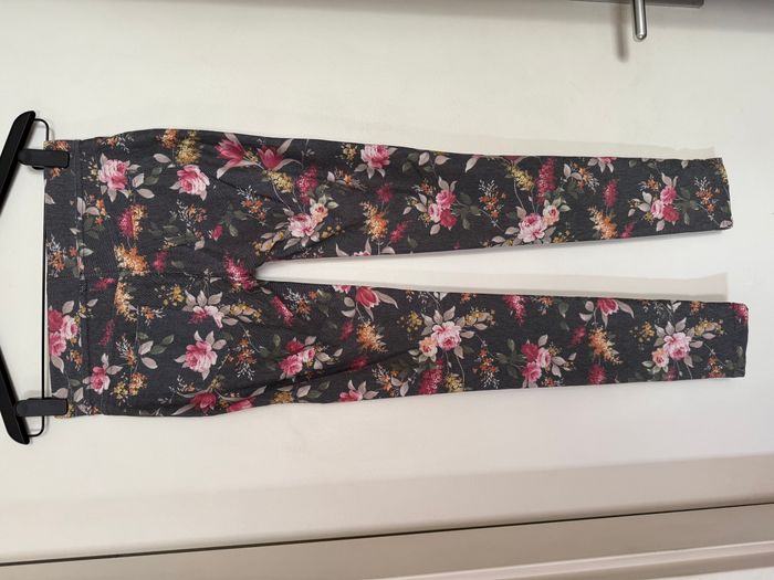 Caleçon legging fleuri sur fond Jean taille S - photo numéro 2