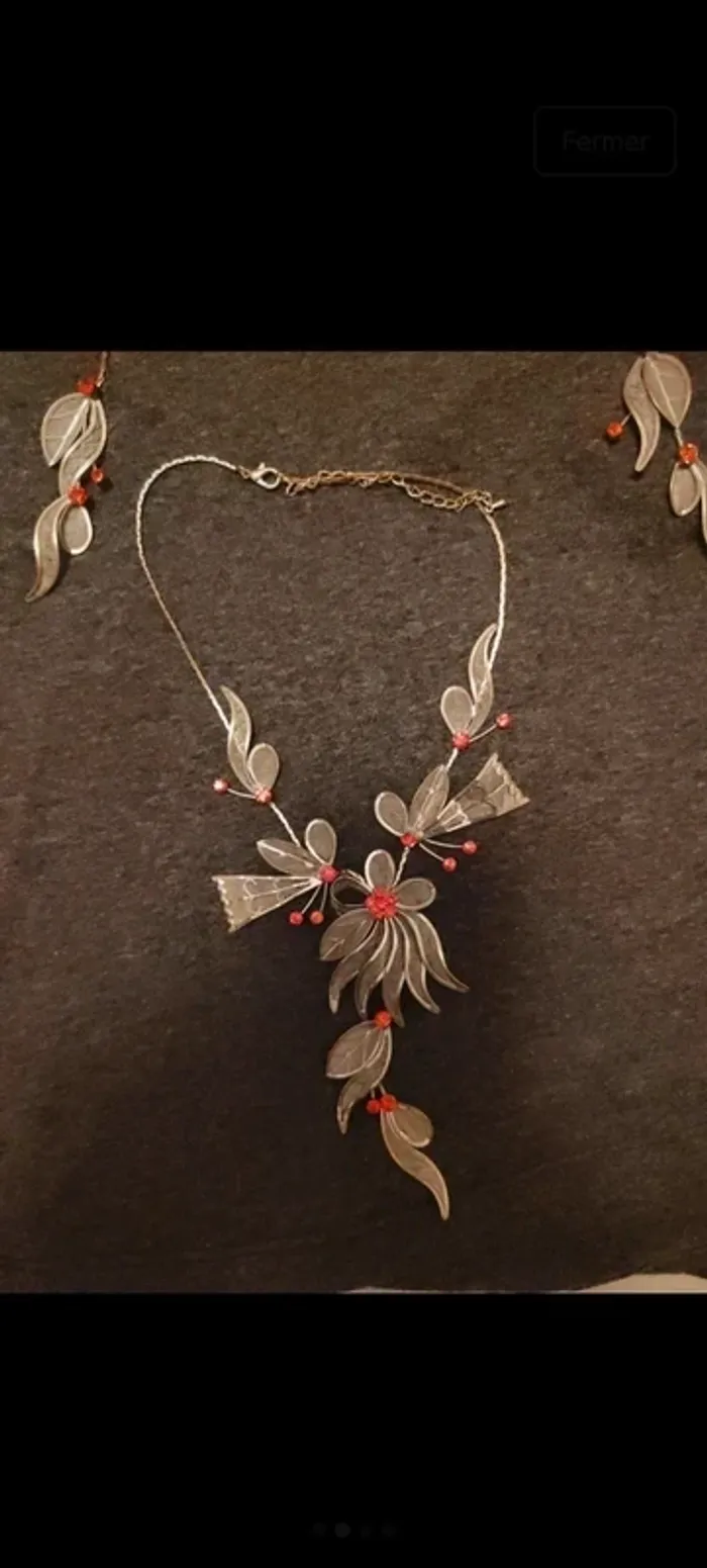 Parure collier et boucles d'oreilles - photo numéro 2