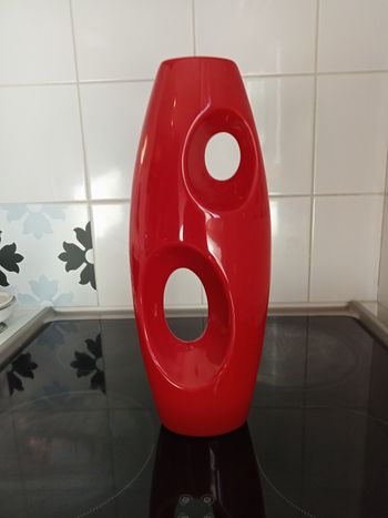 Vase céramique rouge