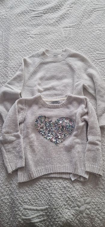 Lot de 2 pulls épais fille 6 ans