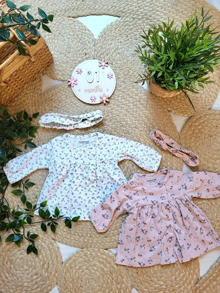 🌼 Lot : Ensemble 1 mois fille, Vertbaudet 🌼