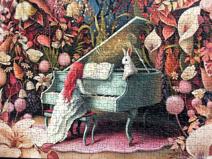 Puzzle 500 pièces "Rabbit Recital" par Demelsa Haughton, marque Ravensburger - photo numéro 7
