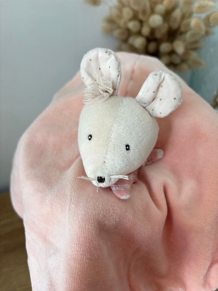 Doudou rond souris rose - photo numéro 5