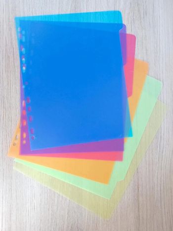 Lot 6 intercalaires polypro Colour Life / Oxford - A4 Maxi