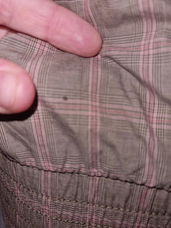 Veste zippée carreaux marrons et roses - photo numéro 3
