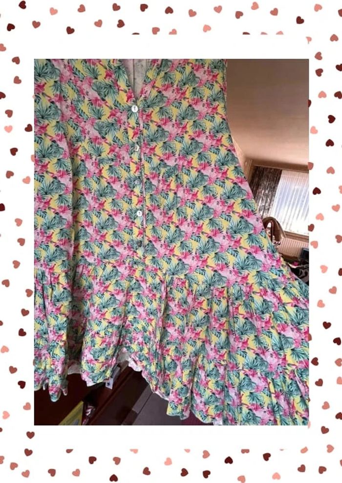 Robe/tunique fleurie multicolore Chantal B - photo numéro 3