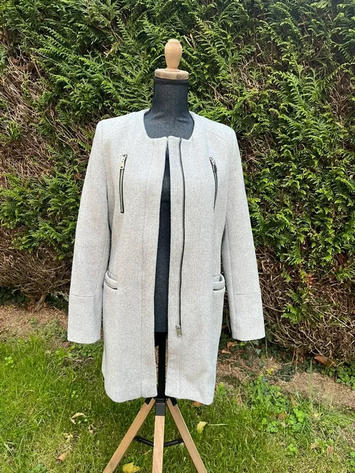 Veste - manteau - gris - Pimkie - taille 36 - photo numéro 2